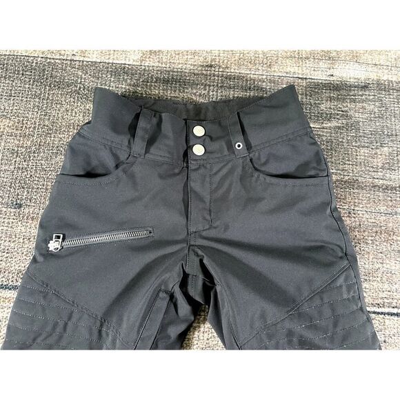 Obermeyer Ski Snowboard Pants Teen Size 8 Black Insulated Snow Outdoor Winter - Picture 2 of 12